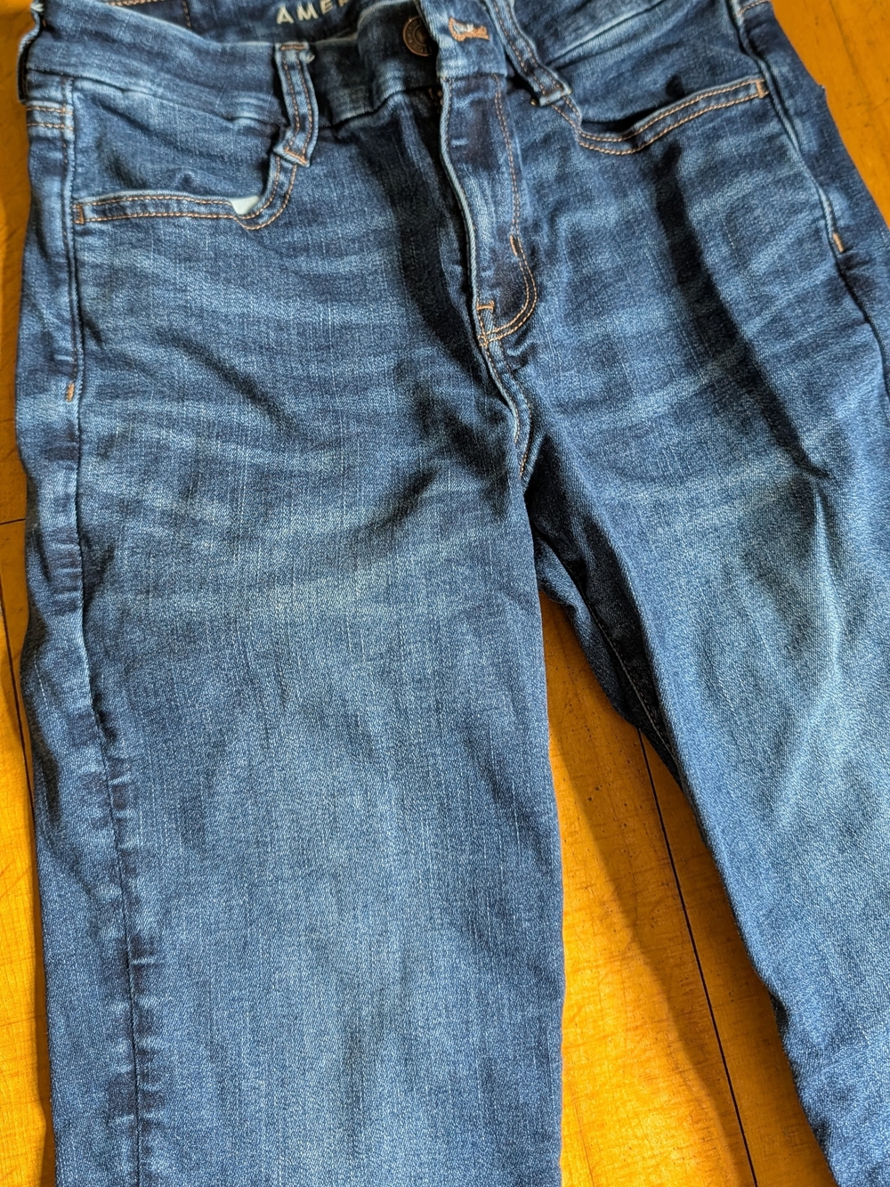 American Eagle Outfitters Indigo Straight Jeans. Size 2 Long